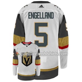 Vegas Golden Knights DERYK ENGELLAND 5 Adidas Wit Authentic Shirt - Mannen